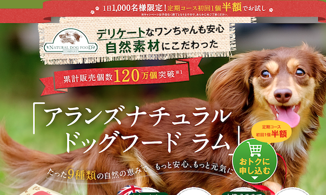 2024年12月最新】アランズナチュラルドッグフード・ラムを半額で買う  
