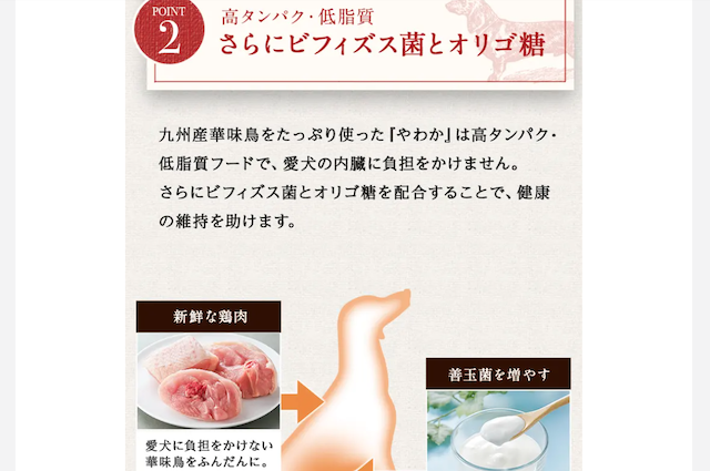 やわかはビフィズス菌とオリゴ糖配合