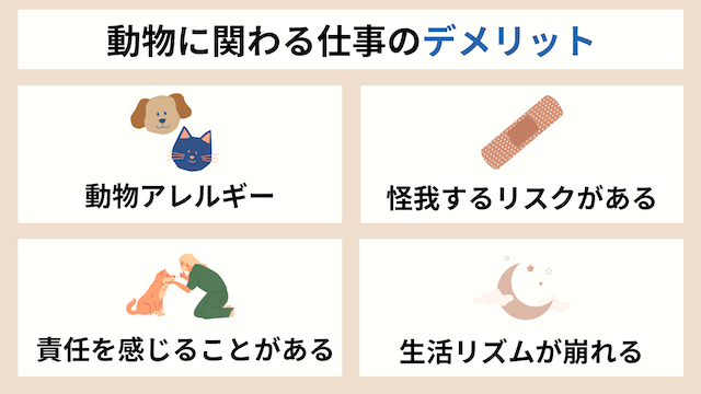 動物に関わる仕事のデメリット