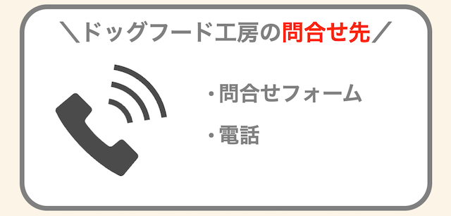 ドッグフード工房の問合せ先