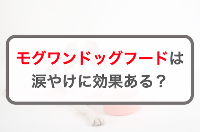 モグワンドッグフードは涙やけに効果ある？涙やけに関する口コミを調査！