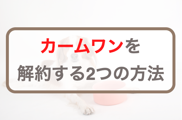 カームワンを解約する2つの方法！定期コースの注意点も紹介