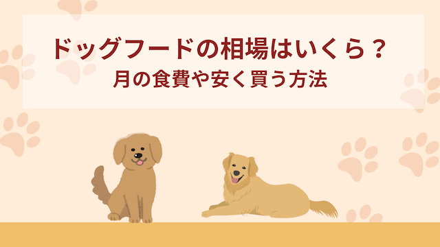 ドッグフードの相場はいくら？月の食費や安く買う方法