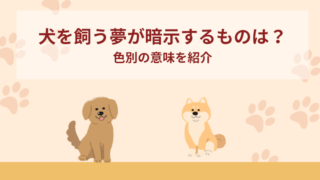 犬を飼う夢が暗示するものは？茶色・白色など色別の意味紹介