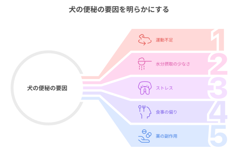 犬が便秘を引き起こす原因