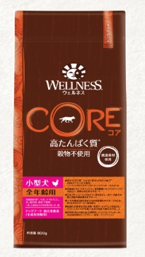 ウェルネスコア (高たんぱく質・穀物不使用)小型犬全年齢用　骨抜きチキン