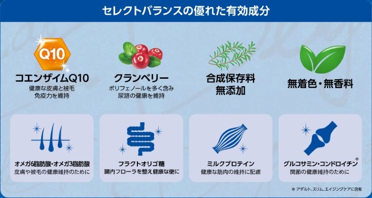 セレクトバランス合成保存料不使用の無添加フード1