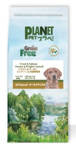 プラペドッグフード_トラウト & サーモン - シニア & 体重管理用 (中粒)